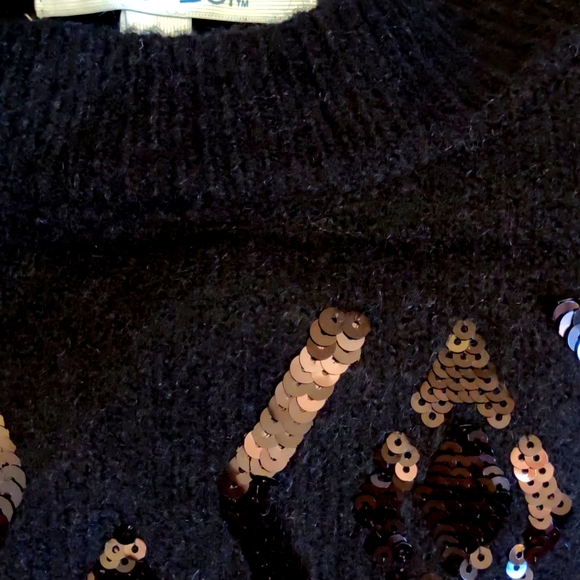 +SZ NWT LS BLK Sequin Sweater SZ 2X BY Blue Sol - Picture 9 of 9